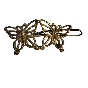 Girls Butterfly Barrette Vintage Sliver Metal Hair Clip